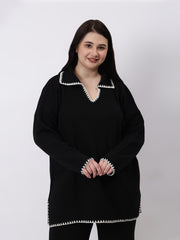 Gaiia Fall Winter Collared Neck Co-Ord Set