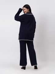 Gaiia Fall Winter Collared Neck Co-Ord Set