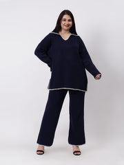 Gaiia Fall Winter Collared Neck Co-Ord Set