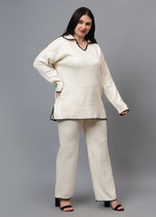 Gaiia Fall Winter Collared Neck Co-Ord Set