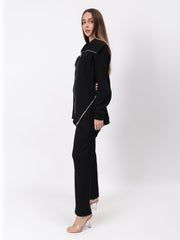 Gaiia Full Sleeves Solid Zipper Co-Ord Set