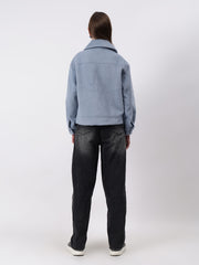 Gaiia Spread Collar Solid Zipper Tailored Jacket