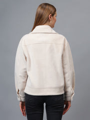 Gaiia Spread Collar Solid Buttoned Shacket