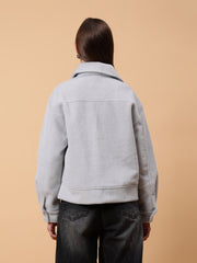 Gaiia Spread Collar Solid Buttoned Shacket