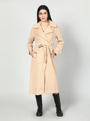 Gaiia Single Breasted Solid Colour Zipper Coat