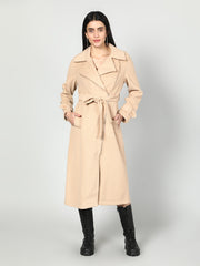 Gaiia Single Breasted Solid Colour Zipper Coat