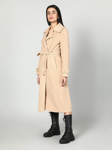 Gaiia Single Breasted Solid Colour Zipper Coat - GAIIA
