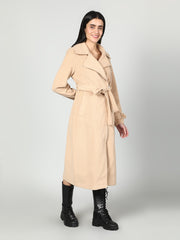 Gaiia Single Breasted Solid Colour Zipper Coat