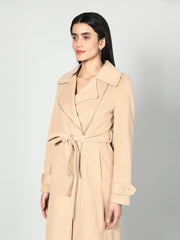 Gaiia Single Breasted Solid Colour Zipper Coat