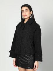 Gaiia Women Woolen Fluffy Jacket