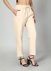 Gaiia Faux Leather Elasticated Waist Trouser