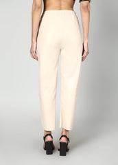 Gaiia Elasticated Solid Leather Pants