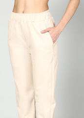 Gaiia Elasticated Solid Leather Pants