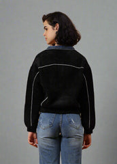 Gaiia Angora Denim Shacket