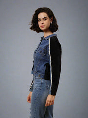 Gaiia Angora Denim Shacket