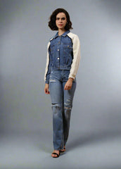 Gaiia Angora Denim Shacket