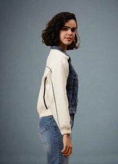 Gaiia Angora Denim Shacket