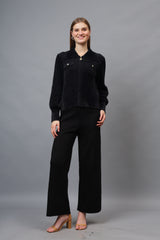 Gaiia Women Woolen Zipper Cardigan