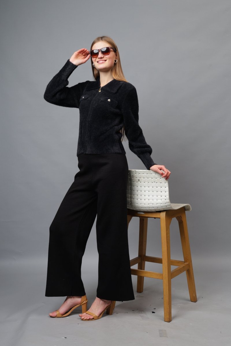 Gaiia Women Woolen Zipper Cardigan - GAIIA