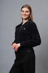 Gaiia Women Woolen Zipper Cardigan