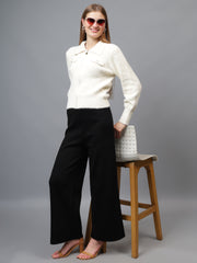 Gaiia Women Woolen Zipper Cardigan