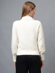 Gaiia Women Woolen Zipper Cardigan