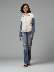 Gaiia Denim Sleeve Winter Shacket