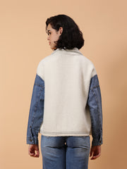 Gaiia Denim Sleeve Winter Shacket