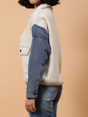 Gaiia Denim Sleeve Winter Shacket