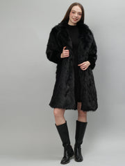 Gaiia Women Soft Fluffy Faux Fur Long Jacket