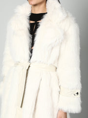 Gaiia Women Soft Fluffy Faux Fur Long Jacket