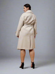 Gaiia Women Woolen Winter Double Breasted Coat