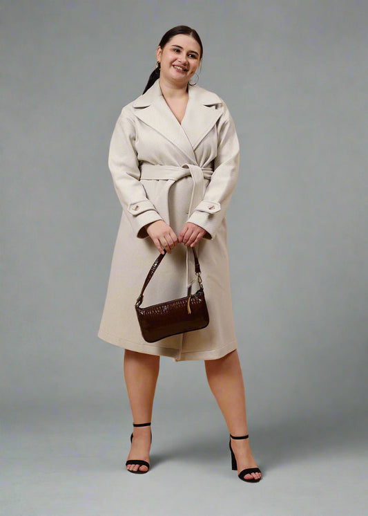 Gaiia Women Woolen Winter Double Breasted Coat