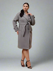 Gaiia Women Woolen Winter Double Breasted Coat