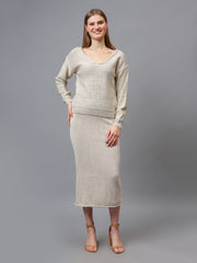 Gaiia Self Shimmer Skirt Co-Ord Set