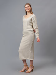 Gaiia Self Shimmer Skirt Co-Ord Set