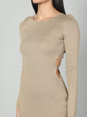 Gaiia Women Solid Bodycon Dress - White