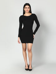 Gaiia Women Solid Bodycon Dress - White