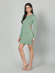 Gaiia Women Solid Bodycon Dress - White