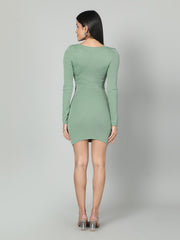 Gaiia Women Solid Bodycon Dress - White