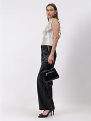 Gaiia Sleeveless Mettalic Winter Top