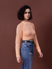 Gaiia Knit Sweater With Open Back