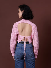 Gaiia Knit Sweater With Open Back