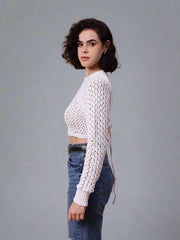 Gaiia Knit Sweater With Open Back