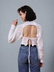 Gaiia Knit Sweater With Open Back