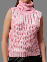 Gaiia Sleeveless High Neck Mettalic Top