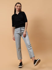 Gaiia Women Collared Winter Top - Off White