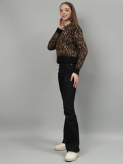 Gaiia Animal Print Crew Neck Pullover