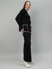 Gaiia New Round Neck Pocket Pattern Co-Ord Set