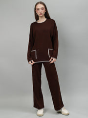 Gaiia New Round Neck Pocket Pattern Co-Ord Set